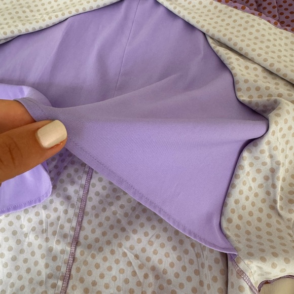 The Westside Silk Polka Dot Midi Dress - Size L - Picture 4 of 7